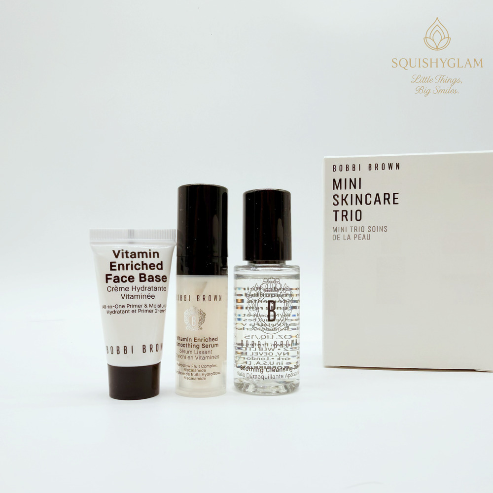 Bobbi Brown Mini Skincare Trio Set Face Base Serum Cleansing Oil